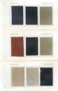 Porsche 356 1950-1953 Colour charts equipment samples-2