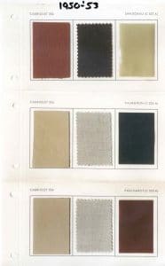 Porsche 356 1950-1953 Colour charts equipment samples-3