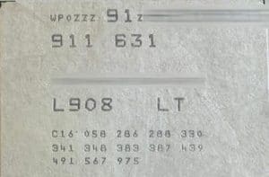 Porsche 911 930 Supersport Option Code 1986