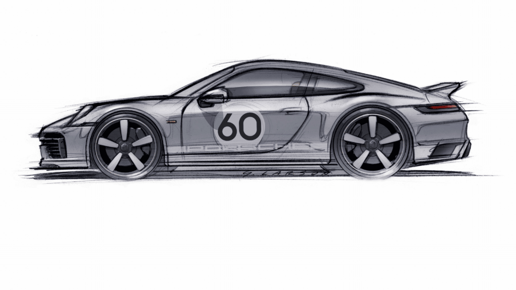 Porsche 911 992 Classic Sketch