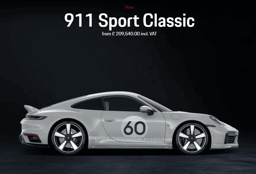 Porsche 911 Sport Classic New Cost