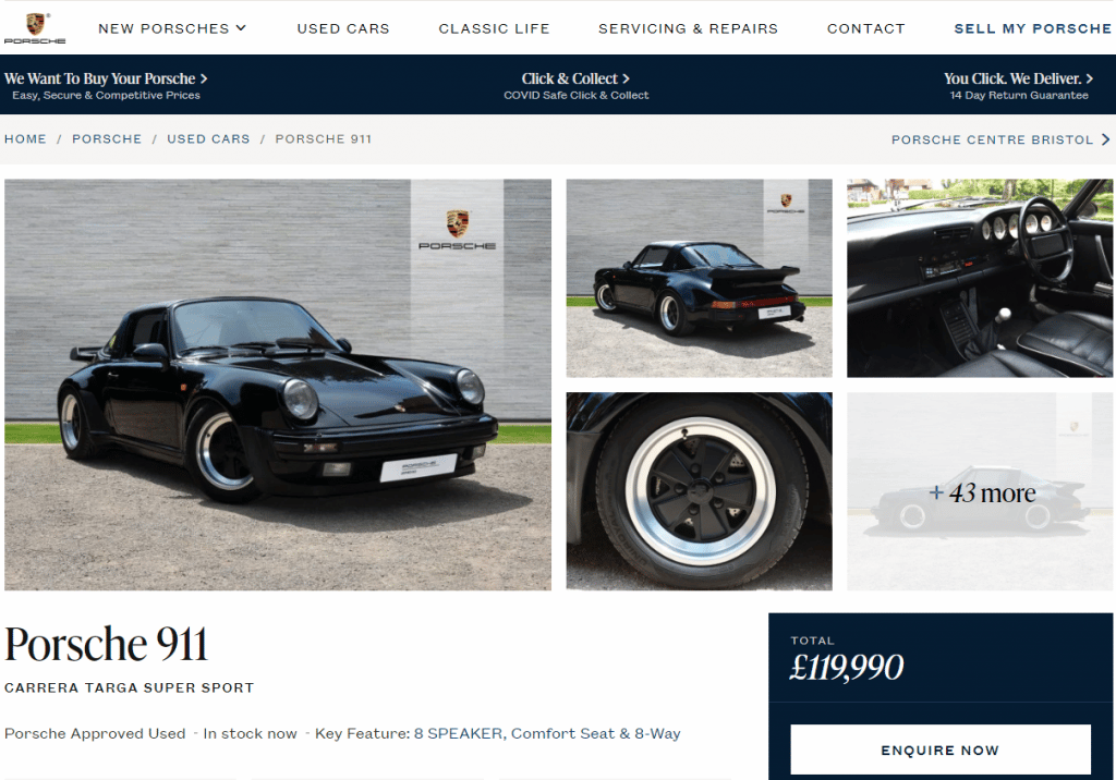 Porsche Centre Bristol 911 SSE Supersport For Sale